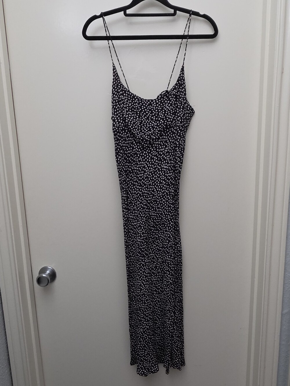 Vintage Charlotte Russe Slinky Polka Dot Midi Dress